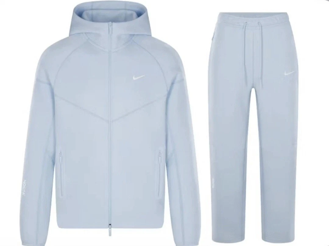Nike Nocta Tech Fleece Anzug Tracksuit Größe M Babyblau 2-teilig Neu