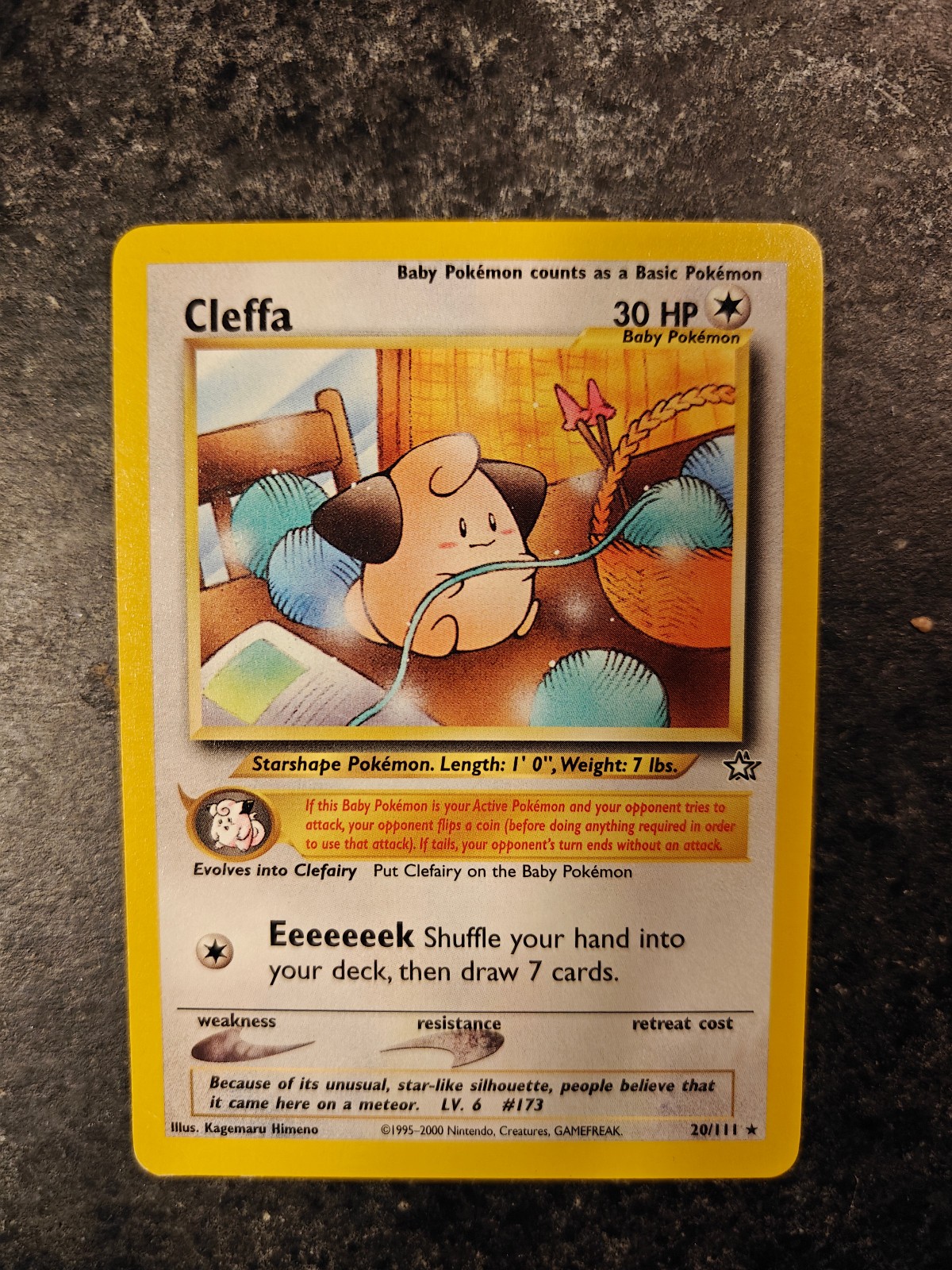 Pokémon TCG Cleffa 20/111 Neo Genesis Regular Unlimited LP