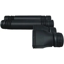 Mole-Pipe 4" x 6ft Solid Drain Pipe 2-Pack HDPE Flexible with Downspout Adapter 