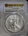2017 W Burnished Silver Eagle $1 PCGS SP70 FDOI 1 of 1000