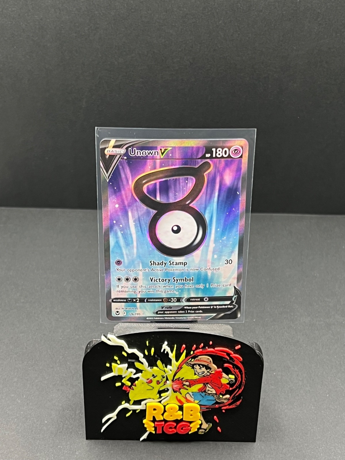 UNOWN V 176/195 SILVER TEMPEST POKEMON (FULL ART, NM)