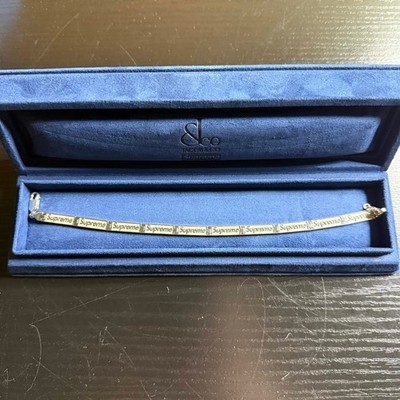 NEW Supreme Jacob & Co Logo Link Bracelet Sterling Silver | Size L/XL