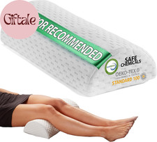 Knee Pillow for Back Sleeping 100 Memory Foam Bolster Pillow for Legs under