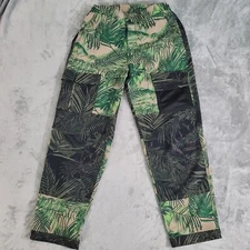Rare Unique Levi's Green Camouflage Cargo Pants 32x32 Mens Plants All Over Print