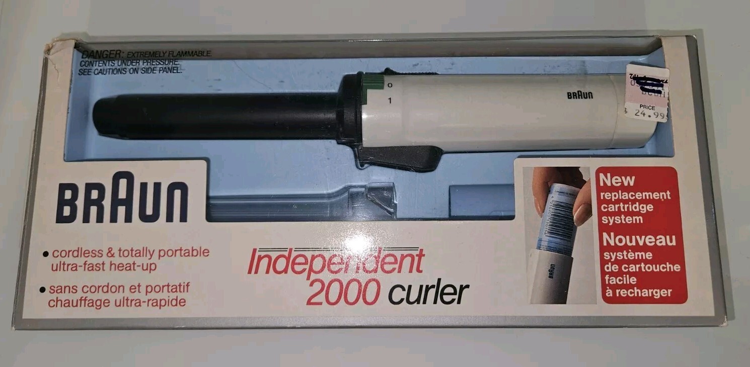 Vintage Braun Independent 2000 Cordless Portable Curler In O