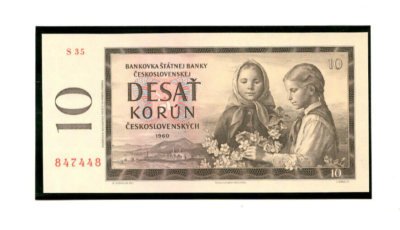 n Czechoslovakia 1960 10 Korun P-88d UNC w/FDI UN FLAG Serie S.35