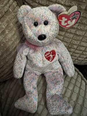 2001 Signature Bear Vintage Retired Ty Beanie Bear with tag