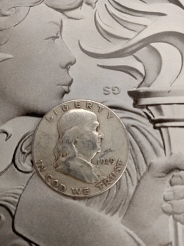 Silver 1949-P Franklin Half Dollar good looking coin  TP-7646