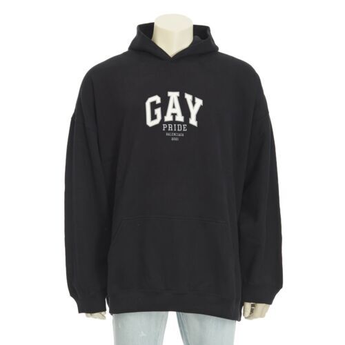 Balenciaga 23AW Layered Faded Hoodie With Tag Sweat Pullover Balenciaga 23AW Layered Faded Hoodie With Tag Sweat Pullover
