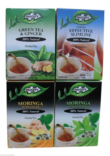 Dalgety Natural Herbal Tea.Moringa,Honey,Ginger,Peppermint,Lemon,Sorrel x 2