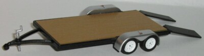  Cool TANDEM / DUAL AXEL / RUBBER TIRE / FLATBED CAR TRAILER *FREE SHIPPING*