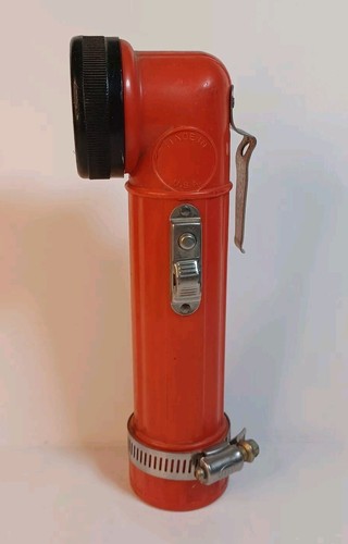 Lampe de poche vintage camping étoile brillante garçon scout angle modèle orange USA FONCTIONNE - Photo 1/7