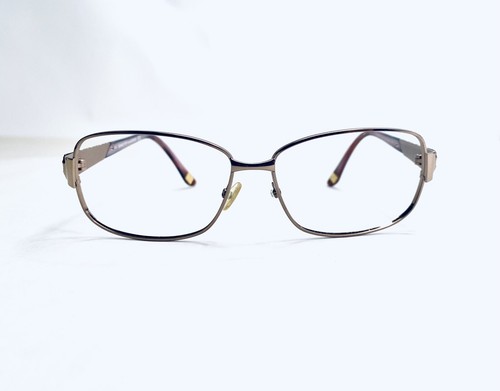New Saks Fifth Avenue Gold Rectangular Glasses SAKS59S 0DY6 R5 58 14 135