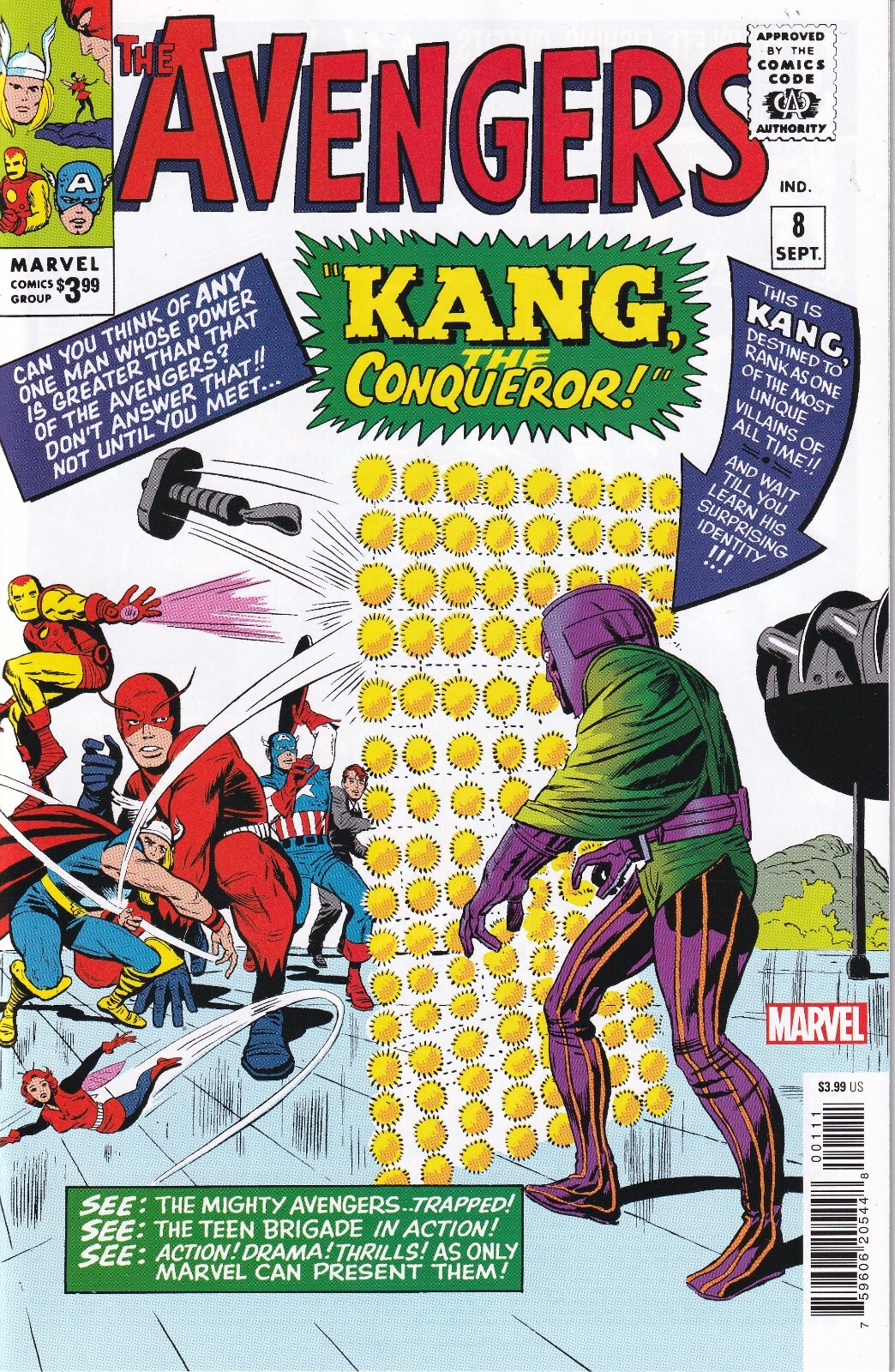 Avengers #8 Facsimile Reprint 2022 Marvel New/Unread First Kang