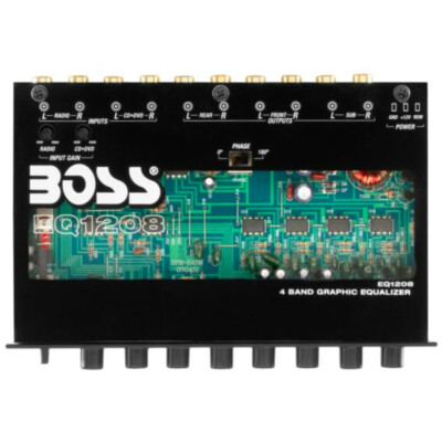 BOSS AUDIO SYSTEMS EQ1208 Vorverstärker Equalizer 3 Ausgänge 2 RCA-Eingänge
