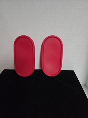 Tupperware #1616K Modular Mates Set Of 2 Oval Replacement Seals Red