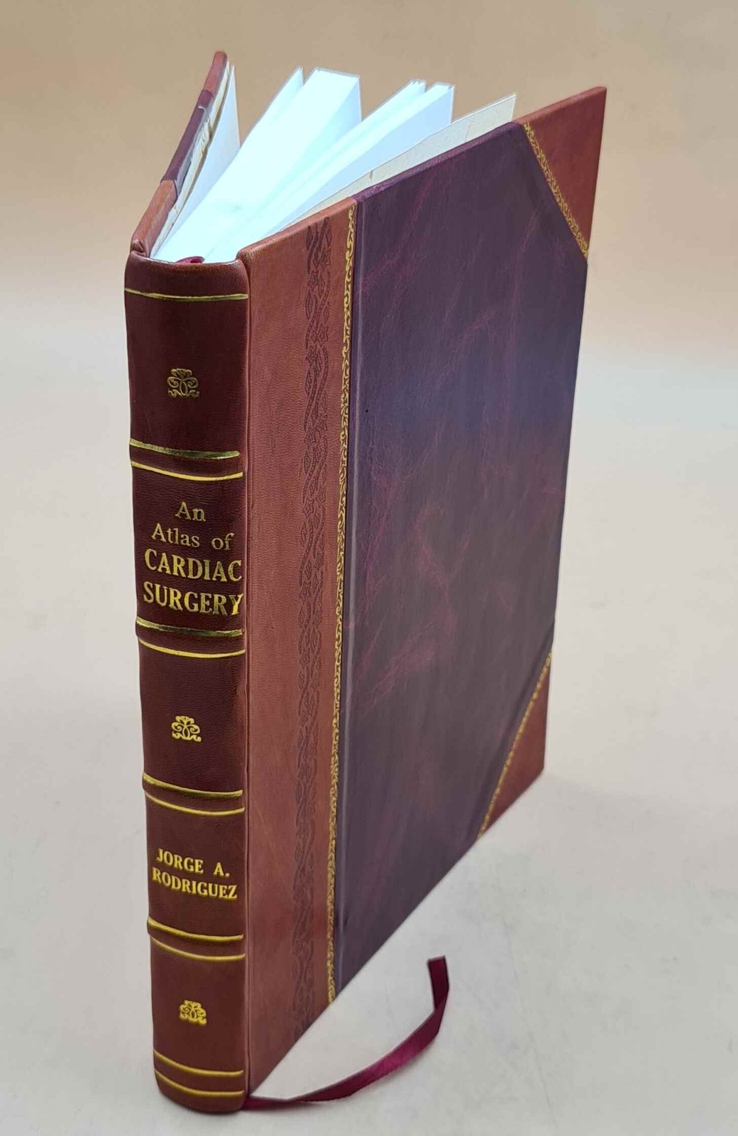 1957 Cardiac Surgery Atlas by Rodriguez Jorge A - Leather Bound Edition
