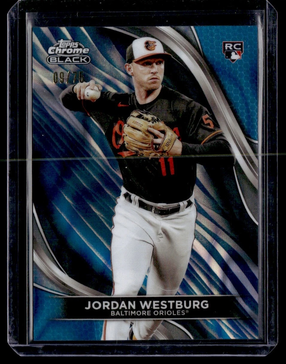 2024 Topps Chrome Black Blue Lava Refractor Rookie Jordan Westburg RC 9/75 #76