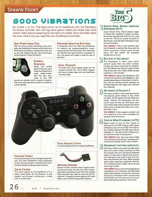 2008 PS3 DualShock 3 Controller Print Ad/Poster Video Game Console Promo Art 00s