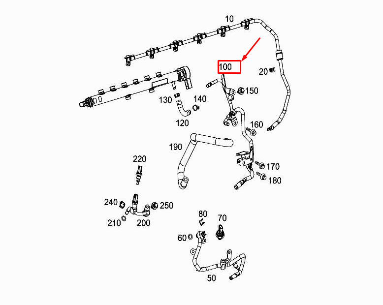 Neu MERCEDES-BENZ S W222 Kraftstoffleitung A6560704032 Original