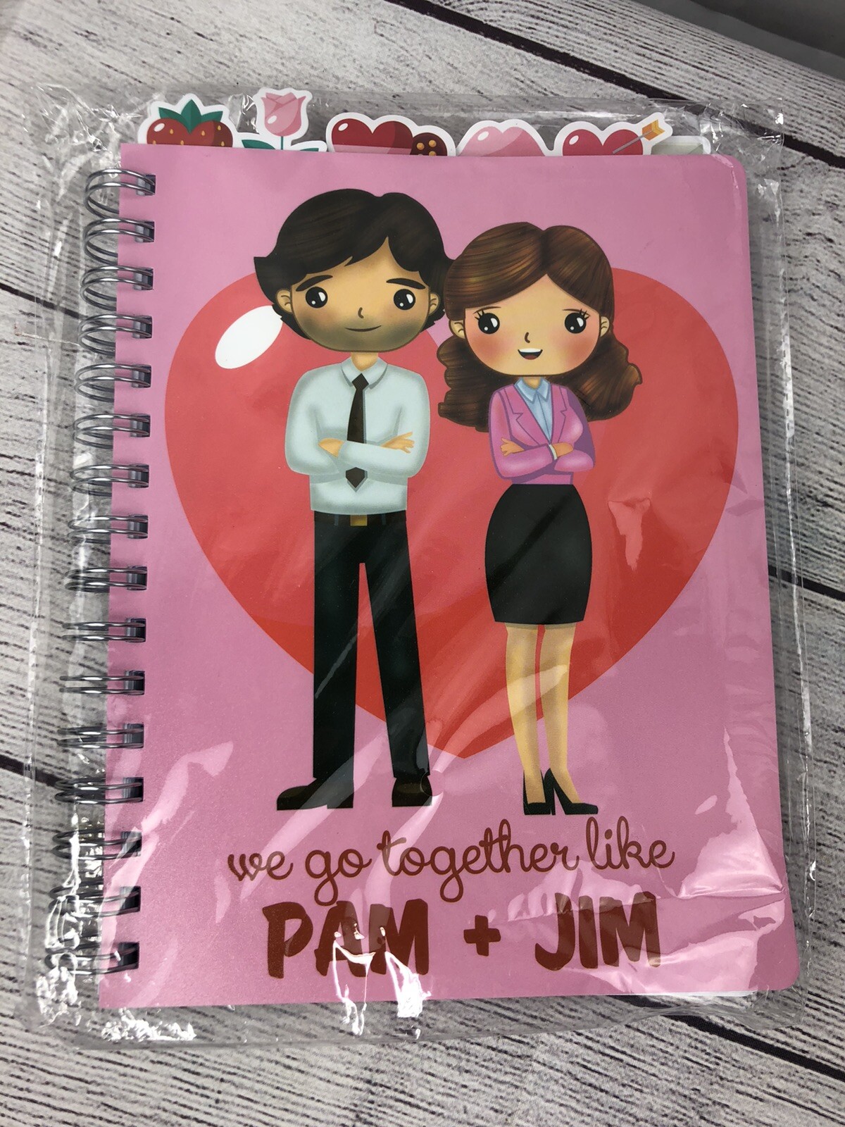 Dunder Mifflin Pam Jim The Office Spiral Notebook 96 Sheet Journal with Tabs-image