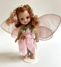 Vintage Ceramic Butterfly Doll 6.5 Inch, Pretty! Unmarked, Ships Fast