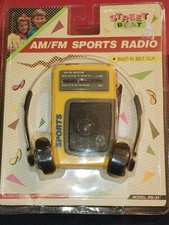 Street Beat Radio PR-34 AM/FM Sports Portable Vintage Untested In Packaging 