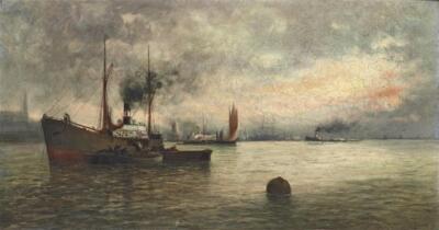 Ioannis Altamouras Unloading Cargo 1871 17''x 22'' Archival Art Print
