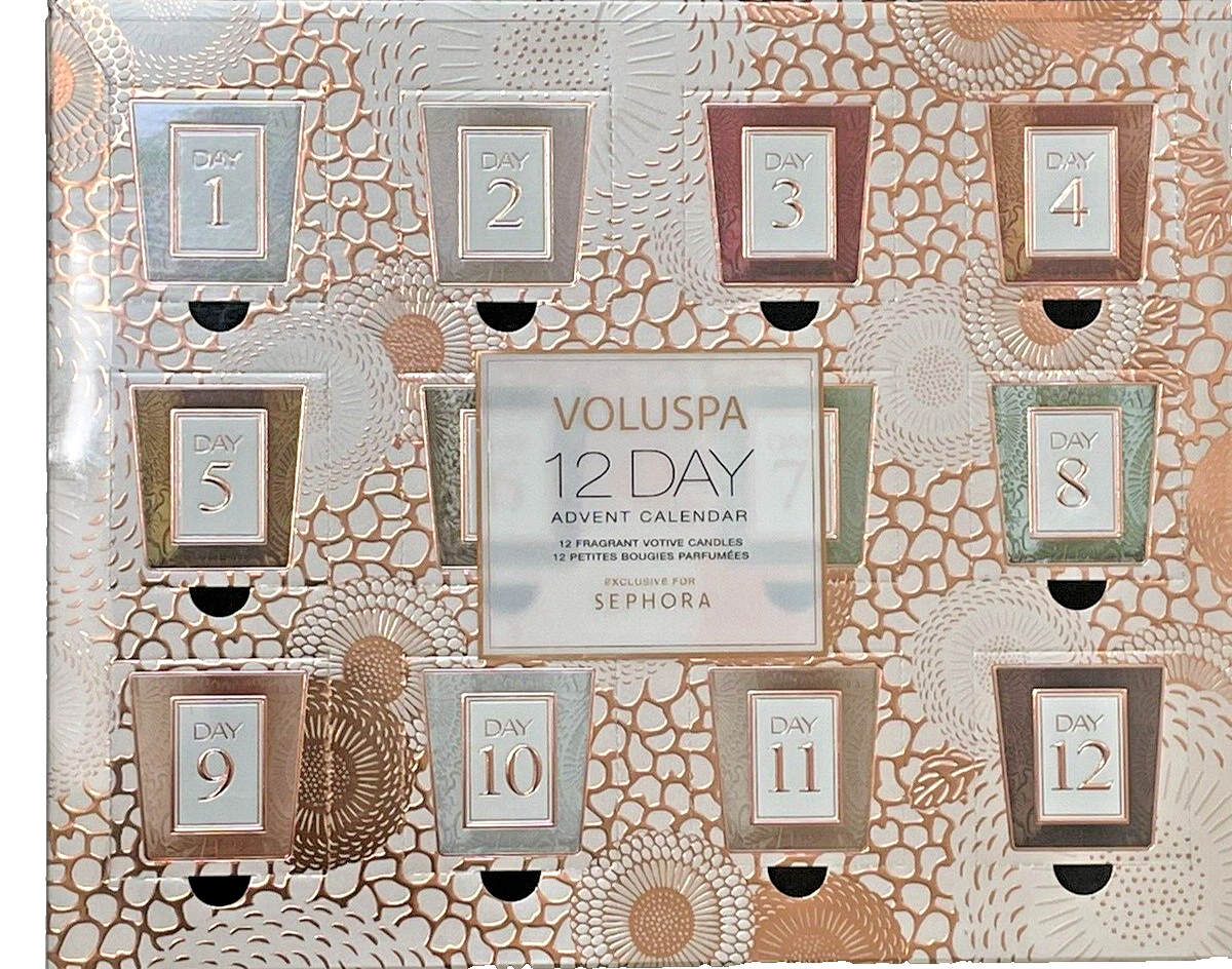 Candles Voluspa’s advent calendar 12 Christmas Holiday Gift Fragrance Scent-image