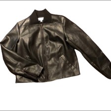 Prologue Faux Leather Black Jacket