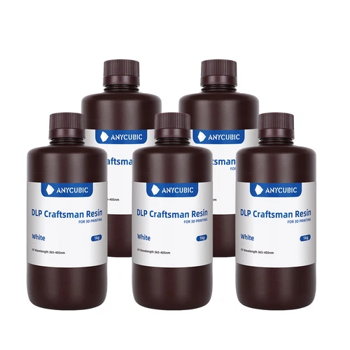 5 Flaschen ANYCUBIC Weiß DLP UV Resin White UV Harz für LCD/SLA/DLP 3D-Drucker