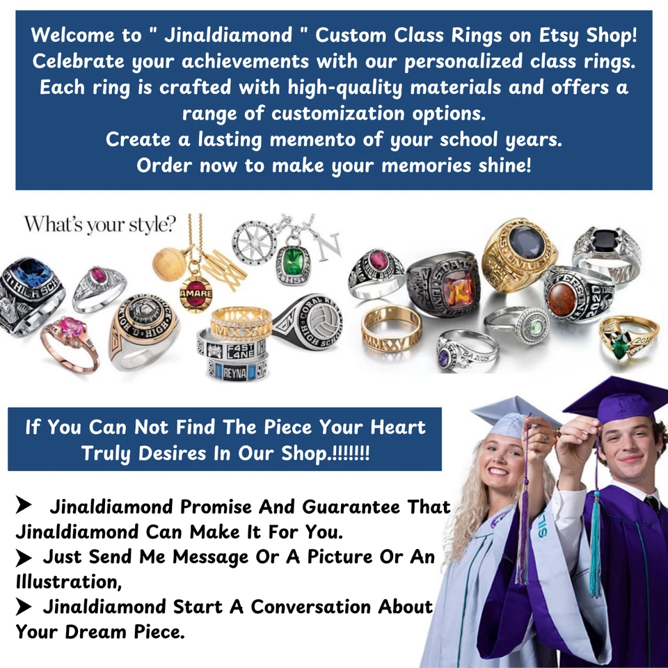 Ordene ahora para 2025 Graduación Estilo Libre Para Hombre Clásico Rectángulo Piedra Clase Anillo Foto 4 de 4