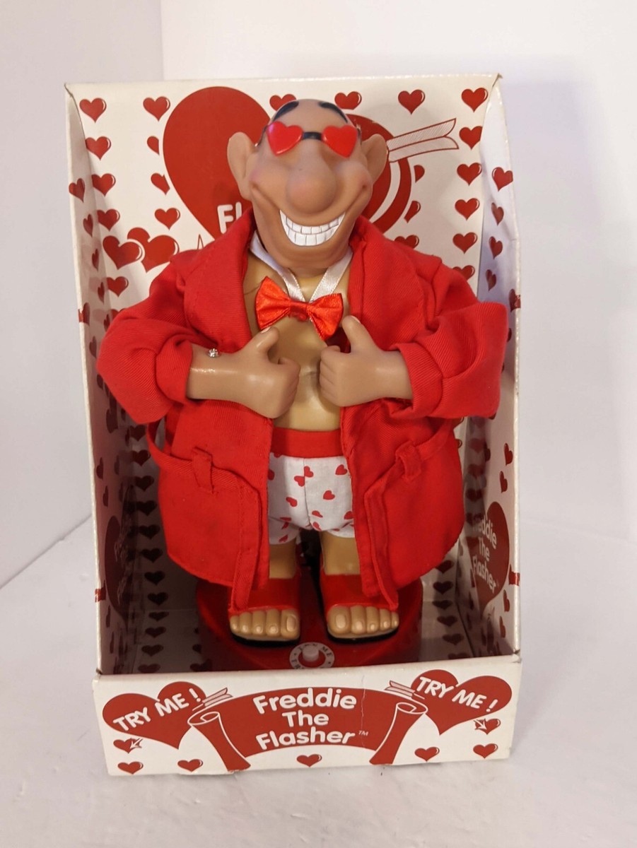 【ヴィンテージ　びっくり箱】 Flashing Freddie フィギュア Vintage Valentines Freddie The Flasher Singing & dancing doll w