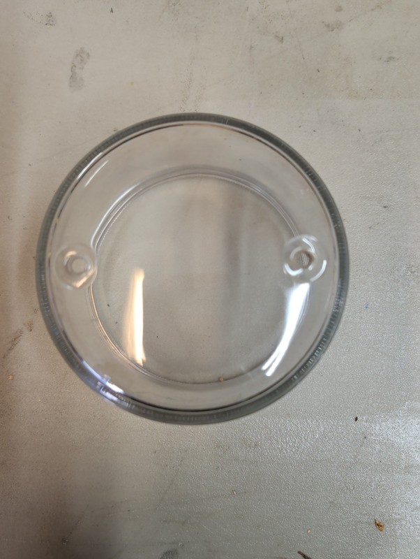 VINTAGE Clear Glass Westing House Watt Meter Cover  5" Across 
