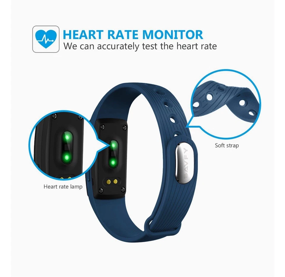 Diggro Impermeable Recargable Inteligente Fitness Monitor de Ritmo Cardíaco Rastreador de Actividad Foto 3 de 4