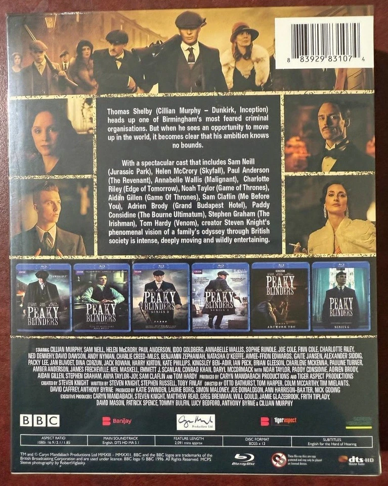 Peaky Blinders: The Complete Series, Seasons 1-6 (Blu-Ray, 12-Disc, Box-Set) Foto 2 de 2