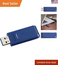 Sleek 8GB USB 2.0 Flash Drive in Blue - Cap-Less Design, Perfect for All Devices