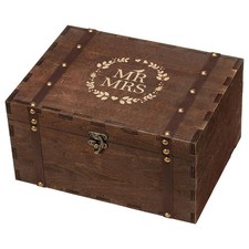 AW BRIDAL Large Mr and Mrs Wedding Keepsake Box with Large, 