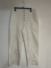 Club Monaco Women  s Pants Cream Size 12 Pre-owned