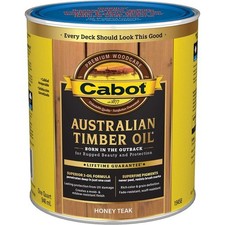 Cabot 19458 qt Honey Teak Australian Timber Oil Wood Finish-1PK