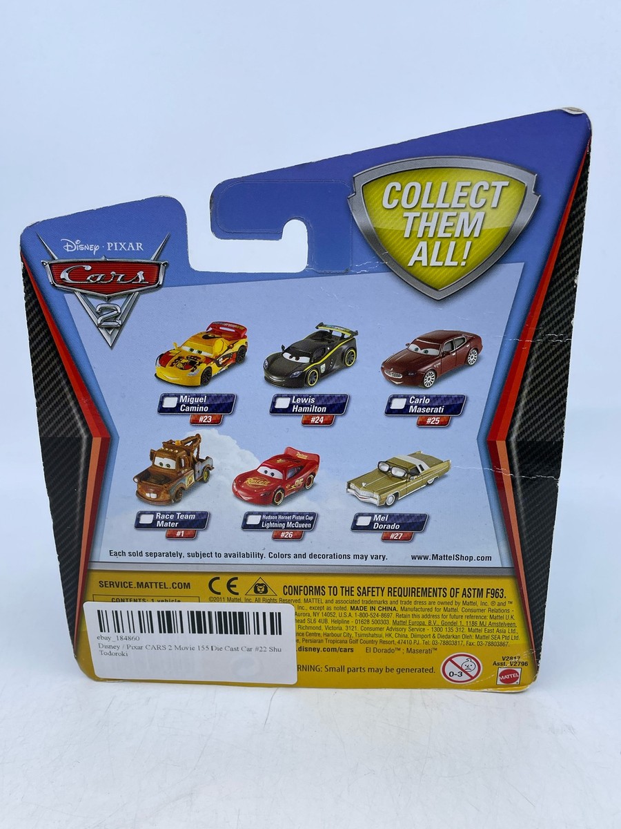 Disney Pixar Cars 2 Movie Toy Race Car Shu Todoroki WGP Racing