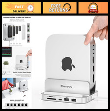 8TB NVMe SSD Dock for Mac Mini M4 - 10Gbps USB C Hub, 8-in-1 Vertical Stand