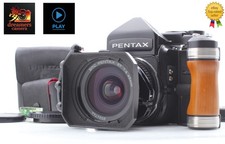 Late  MINT  Pentax 6x7 67 TTL Mirror Up MUP 45mm f/4 Lens Hood Grip From JAPAN