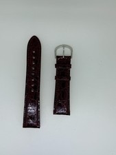 Coach burgundy watch band strap crocodile 21mm