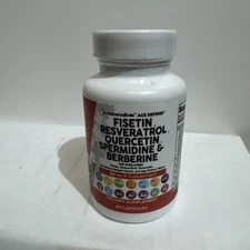 Clean Nutraceuticals Fisetin + Resveratrol Quercetin 60 Caps Exp 07/2027