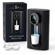 Automatic Mouthwash Dispenser, 18.26Oz Wall Mounted Mouth Wash 1 pack black