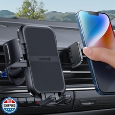 Lamicall 2025 Wider Clamp and Metal Hook Car Phone Holder Vent Thick Cases F