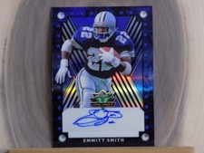 2025 Leaf Valiant Blue Refractor Emmitt Smith Auto 1/1