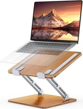 Ergonomic Laptop Stand, Wood  Aluminum Computer Stand with Adjustable Angle,...