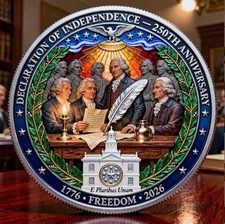 Declaration of Independence 250th Anniversary 1776-2026 Freedom Coin